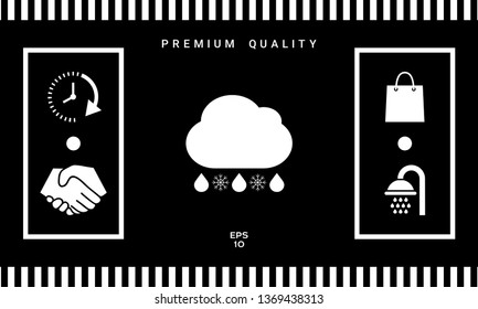Cloud rain snow icon. Graphic elements for your design
