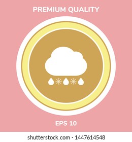 Cloud rain snow icon. Graphic elements for your design