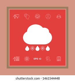 Cloud rain snow icon. Graphic elements for your design