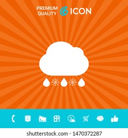 Cloud rain snow icon. Graphic elements for your design