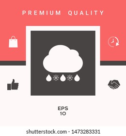 Cloud rain snow icon. Graphic elements for your design