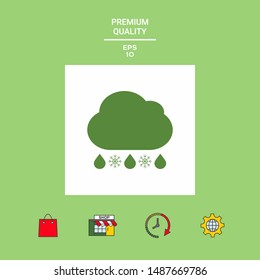 Cloud rain snow icon. Graphic elements for your design