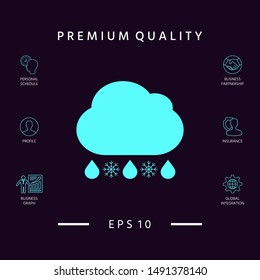 Cloud rain snow icon. Graphic elements for your design