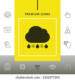 Cloud rain snow icon. Graphic elements for your design