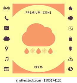 Cloud rain snow icon. Graphic elements for your design