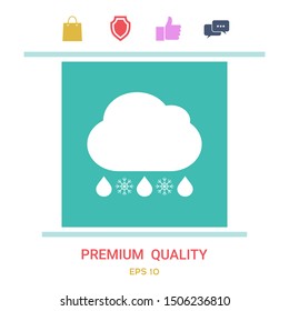 Cloud rain snow icon. Graphic elements for your design