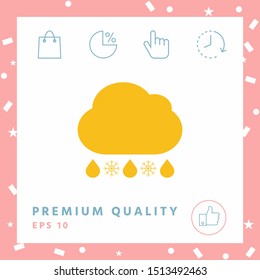 Cloud rain snow icon. Graphic elements for your design