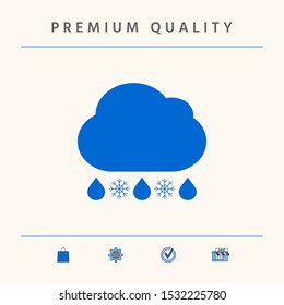 Cloud rain snow icon. Graphic elements for your design