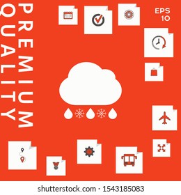 Cloud rain snow icon. Graphic elements for your design
