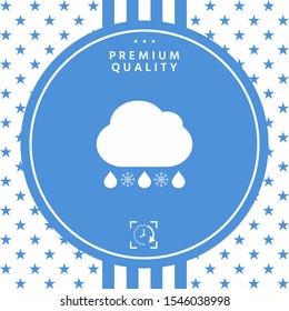 Cloud rain snow icon. Graphic elements for your design