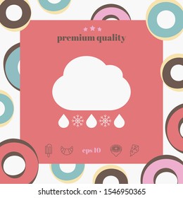 Cloud rain snow icon. Graphic elements for your design