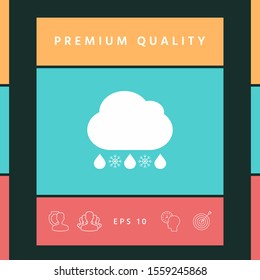Cloud rain snow icon. Graphic elements for your design