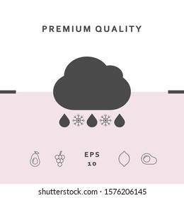 Cloud rain snow icon. Graphic elements for your design