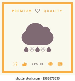 Cloud rain snow icon. Graphic elements for your design