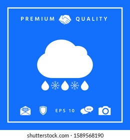 Cloud rain snow icon. Graphic elements for your design