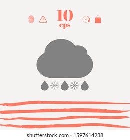 Cloud rain snow icon. Graphic elements for your design