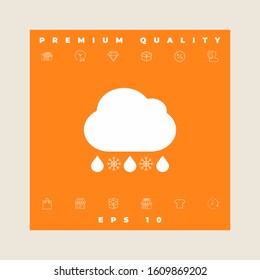 Cloud rain snow icon. Graphic elements for your design