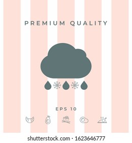 Cloud rain snow icon. Graphic elements for your design