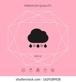 Cloud rain snow icon. Graphic elements for your design