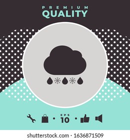Cloud rain snow icon. Graphic elements for your design