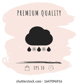 Cloud rain snow icon. Graphic elements for your design