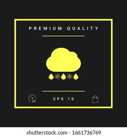 Cloud rain snow icon. Graphic elements for your design