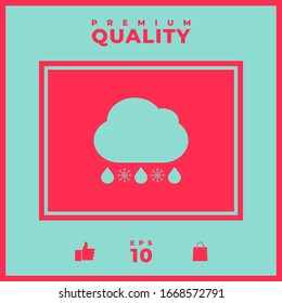 Cloud rain snow icon. Graphic elements for your design