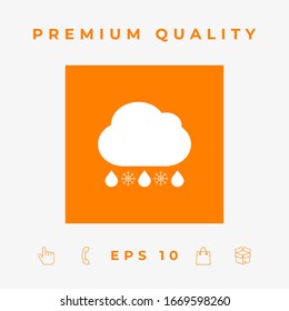 Cloud rain snow icon. Graphic elements for your design