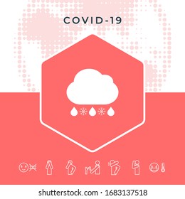 Cloud rain snow icon. Graphic elements for your design