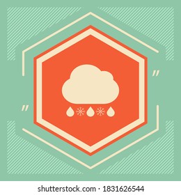 Cloud rain snow icon. Graphic elements for your design