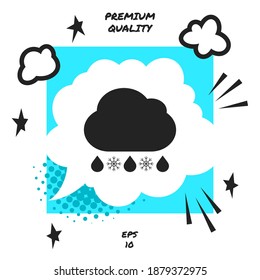 Cloud rain snow icon. Graphic elements for your design
