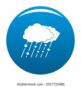 Cloud rain snow icon vector blue circle isolated on white background 