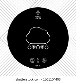 Cloud rain snow line icon. Graphic elements for your design