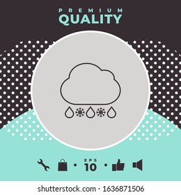 Cloud rain snow line icon. Graphic elements for your design