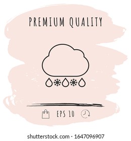 Cloud rain snow line icon. Graphic elements for your design