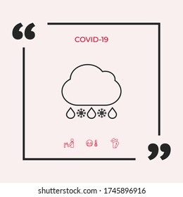Cloud rain snow line icon. Graphic elements for your design