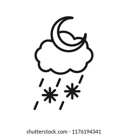 Cloud Rain Storm Weather Minimalistic Flat Line Outline Stroke Icon Pictogram Symbol