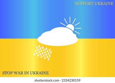 cloud with rain and sun