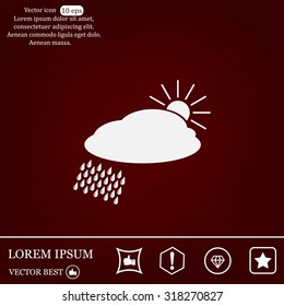 cloud with rain and sun