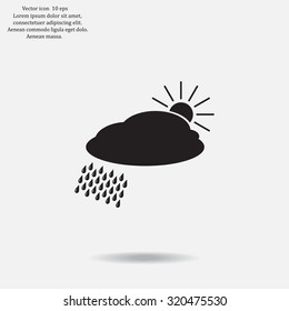 cloud with rain and sun