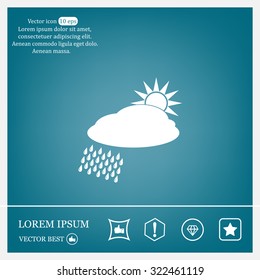 cloud with rain and sun