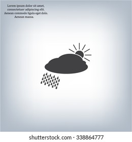 cloud with rain and sun