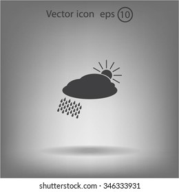 cloud with rain and sun
