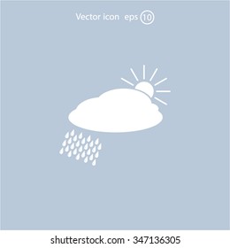cloud with rain and sun