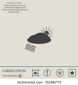 cloud with rain and sun