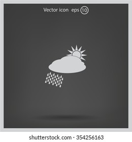 cloud with rain and sun