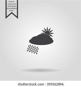 cloud with rain and sun