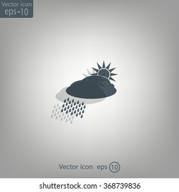 cloud with rain and sun