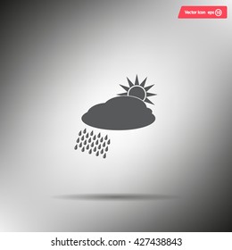 cloud with rain and sun