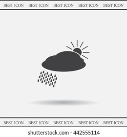 cloud with rain and sun